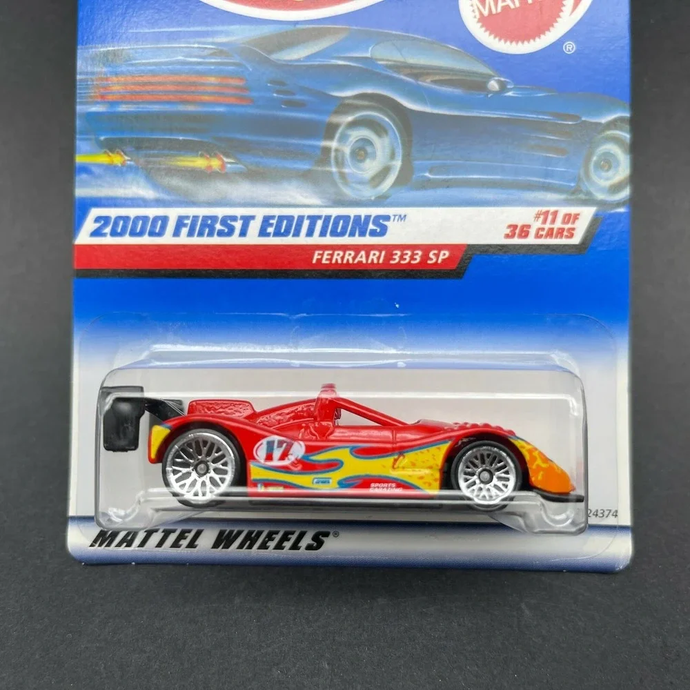 Hot Wheels 2000 First Editions Ferrari 333 SP Street Race Car Red Diecast 1/64